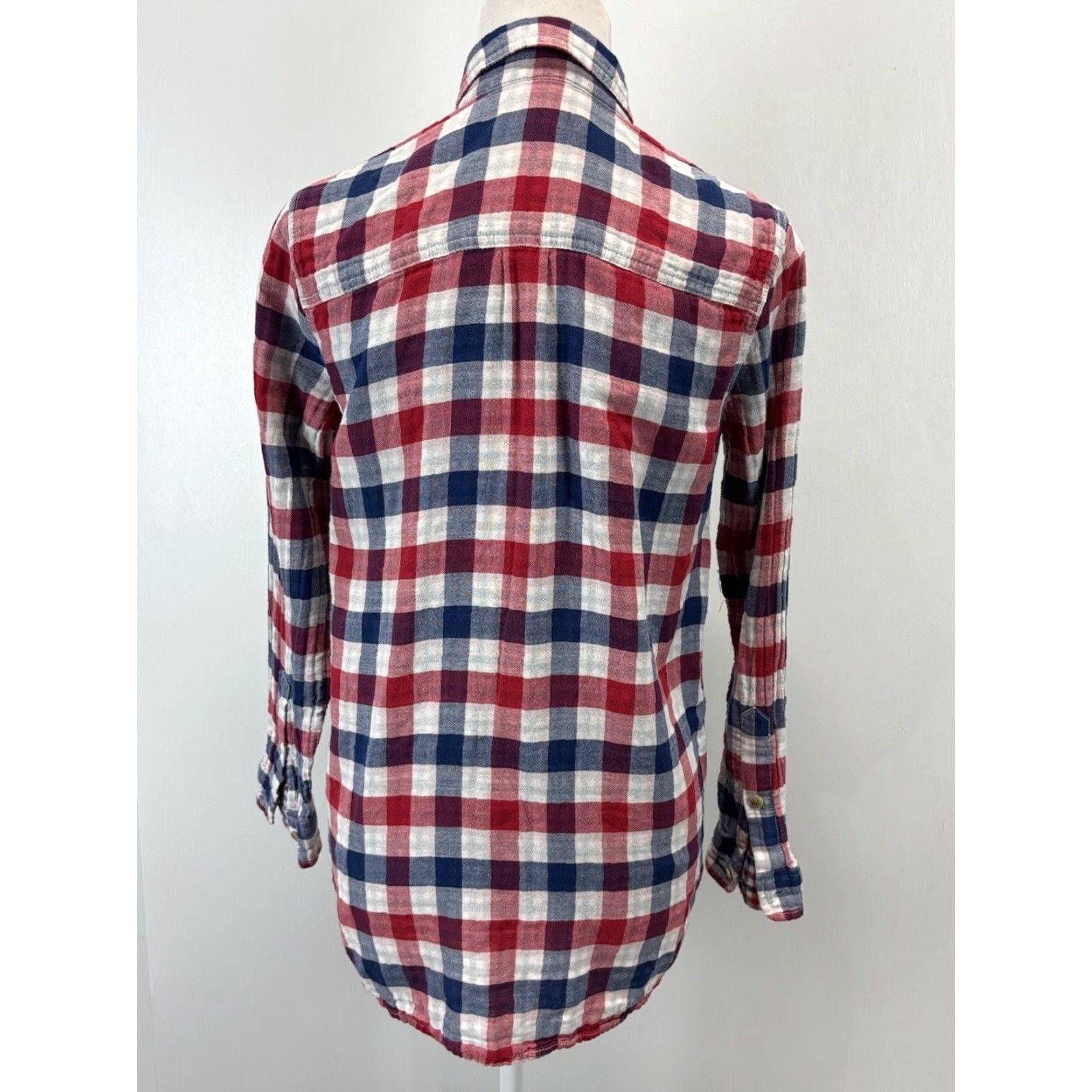 Madewell Madewell Button Up Shirt Women's Small Multicolor Check Long Sleeve Cotton Size S / US 4 / IT 40 - 3 Thumbnail