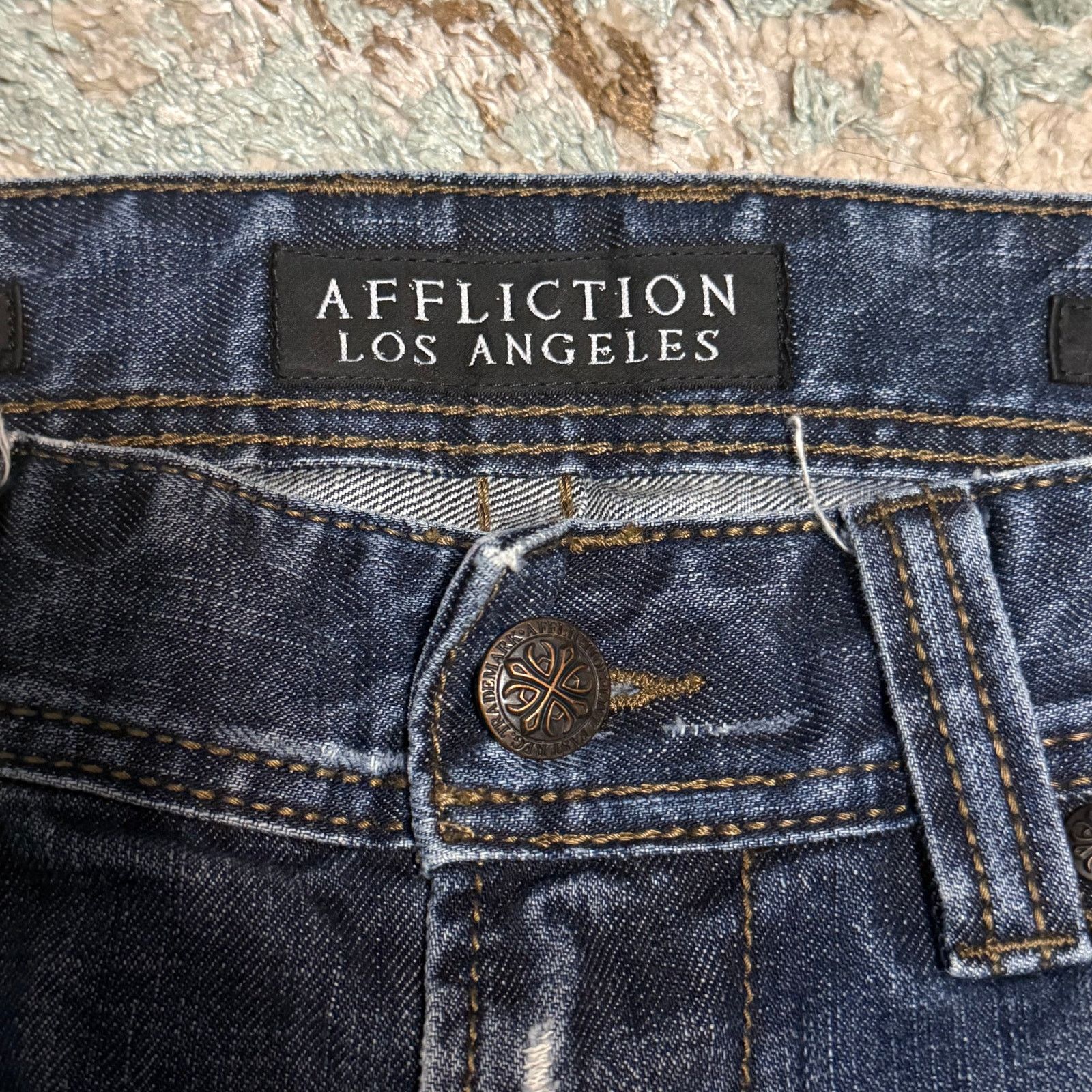 Affliction Affliction Cooper Relaxed Bootcut Jeans 32x34 Distressed Size US 32 / EU 48 - 8 Thumbnail
