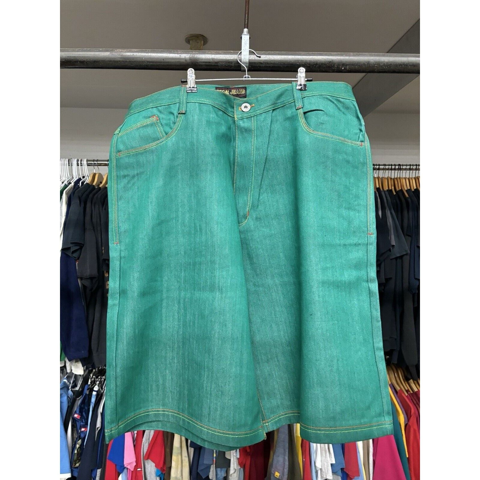 REGAL vintage green regal jeans y2k 90s jorts deadstock 44 x 15 Size US 44 / EU 60 - 2 Thumbnail