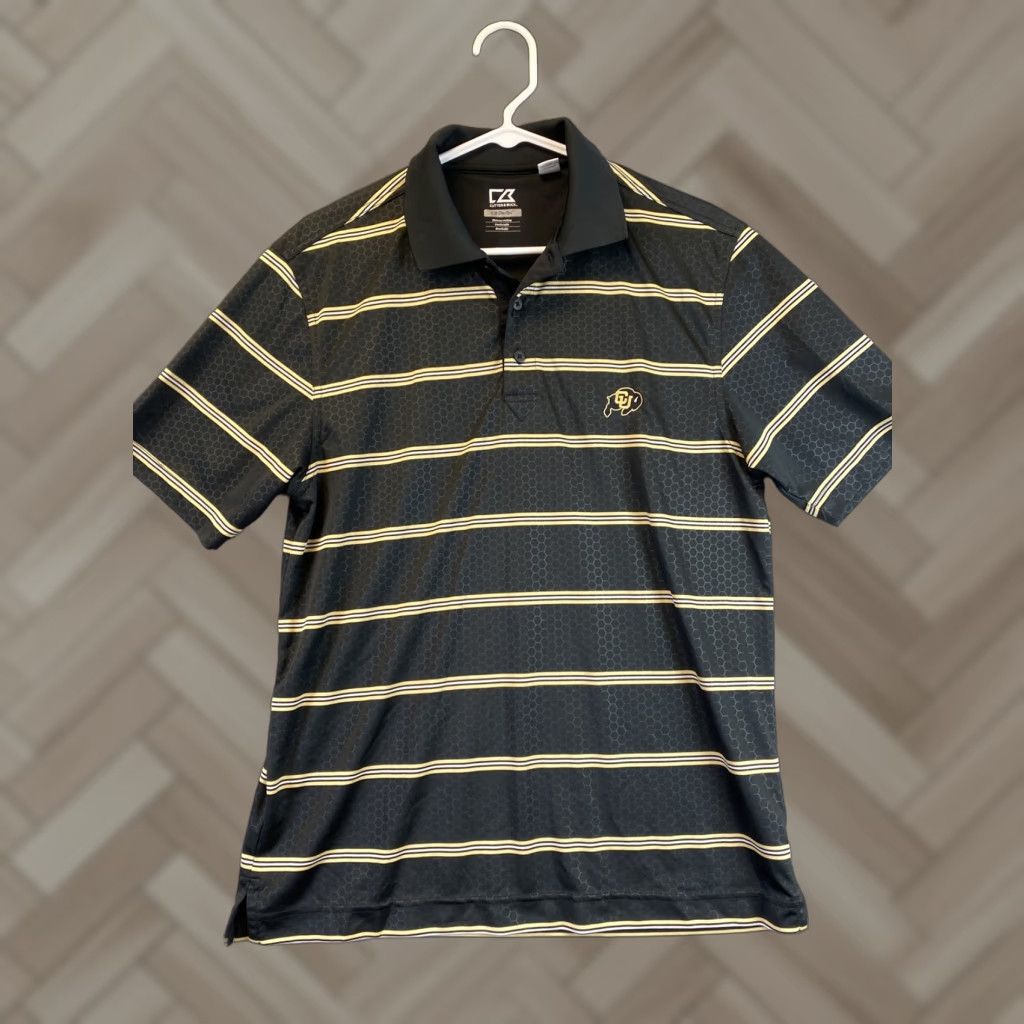 Cutter & Buck Cutter & Buck Polo Shirt Men's Country Club Short Sleeve Breathable Striped Sports Golf S Black Multicolor Shirt Mens Size US S / EU 44-46 / 1 - 1 Thumbnail