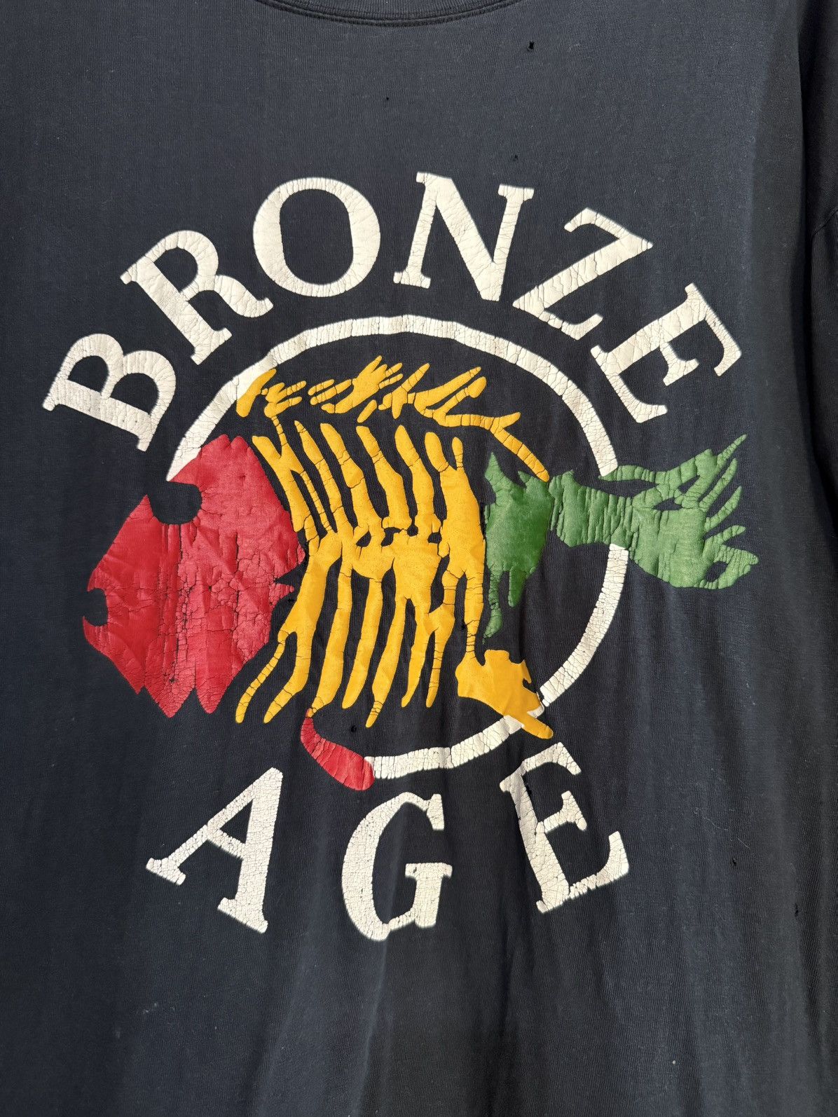 Girl Skateboards Thrashed Vintage 90s Bronze Age Rasta Skateboard Faded Tee Size US XL / EU 56 / 4 - 2 Thumbnail