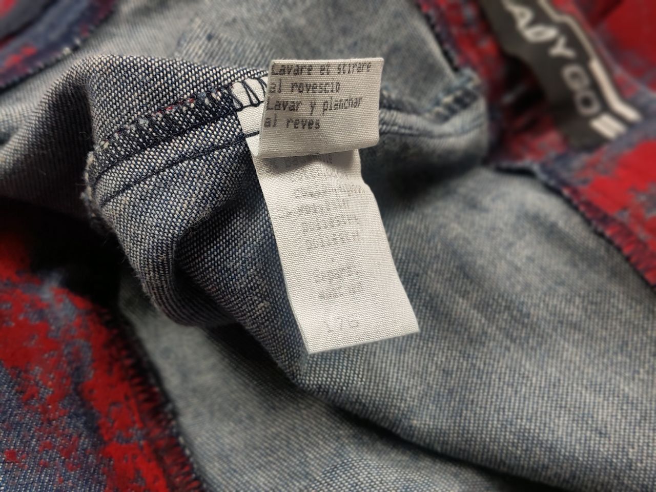 If Six Was Nine Vintage Hysteric Glamour style flared Blue Red Pants Y2K Size 27" / US 4 / IT 40 - 19 Thumbnail