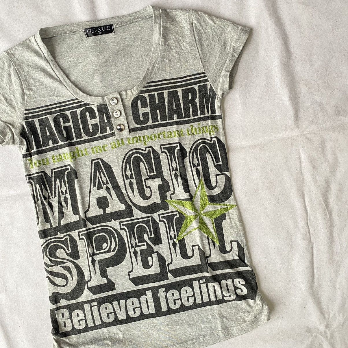 Beauty Beast × Hysteric Glamour × Japanese Brand Y2K Magical Charm Witchy Grunge Fairycore Baby Tees Size M / US 6-8 / IT 42-44 - 4 Thumbnail