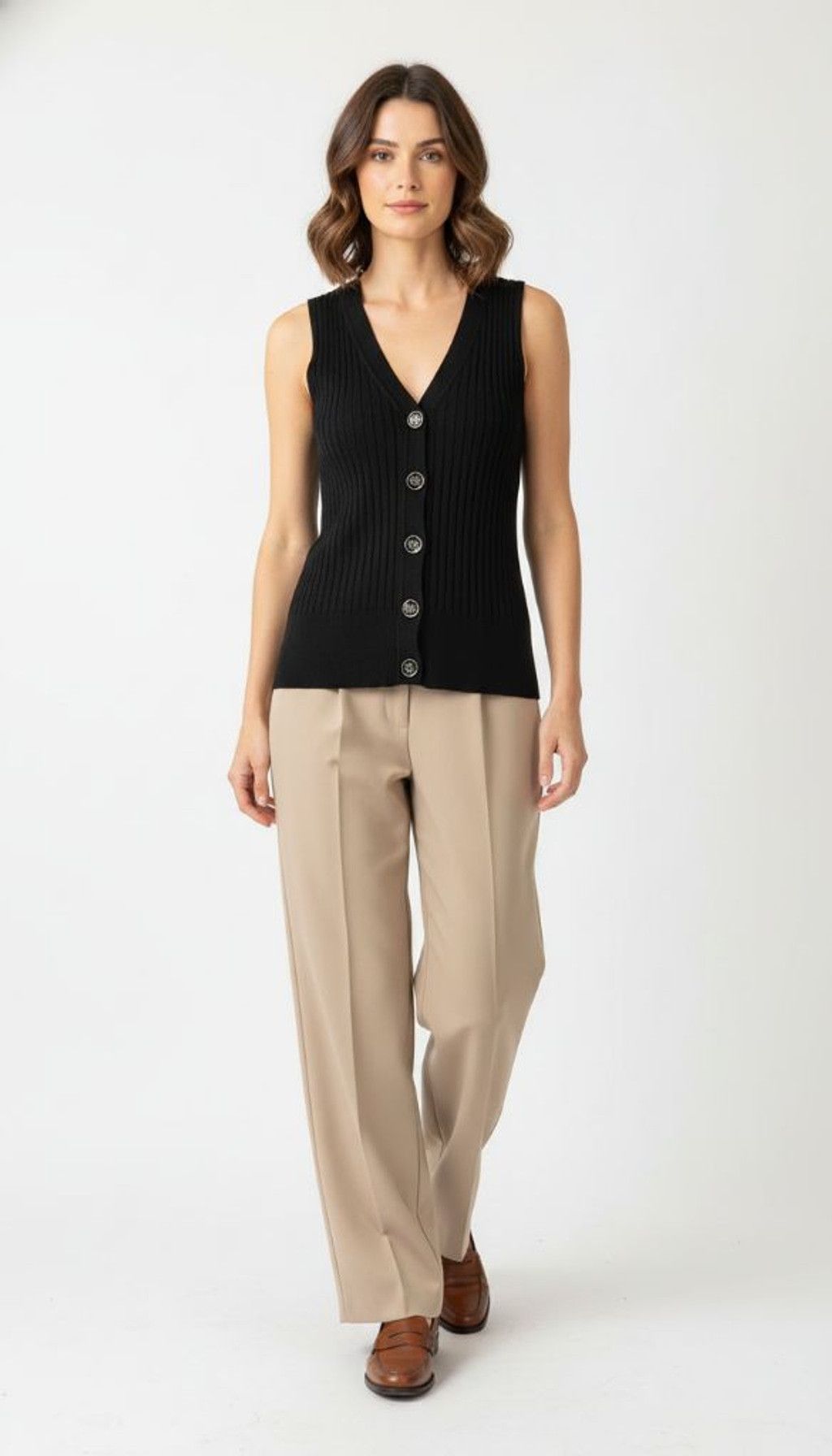 Other Cable & Gauge Ribbed Button Down Sweater Vest Size Medium Size M / US 6-8 / IT 42-44 - 1 Thumbnail