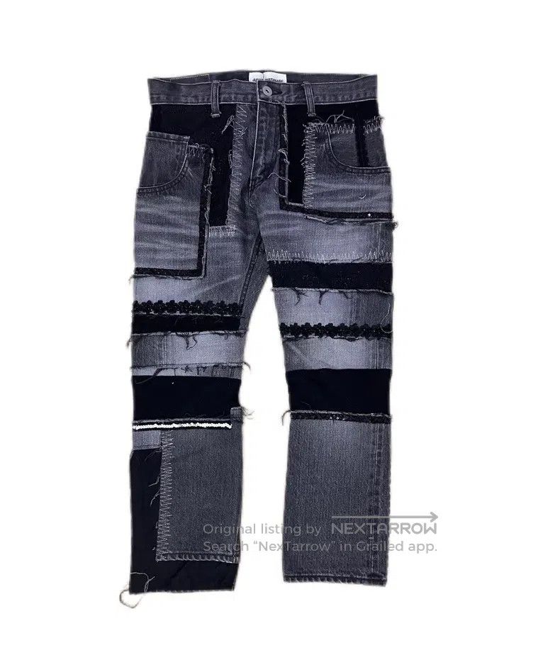 Junya Watanabe Junya Watanabe AD2002 Triumph Moto Patchwork Jeans