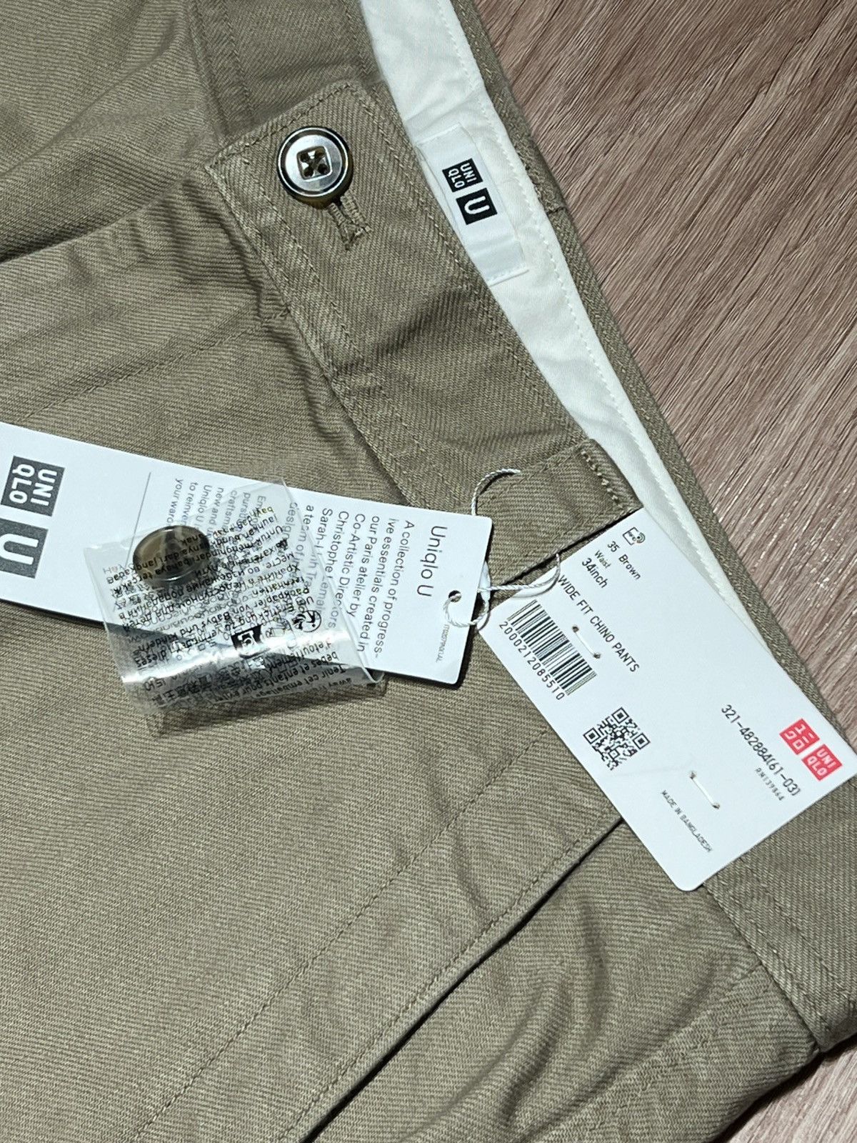 Lemaire × Uniqlo Uniqlo U Wide Chino Pants 34 Size US 34 / EU 50 - 3 Thumbnail