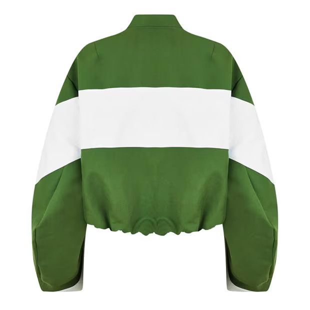 Dries Van Noten o1g2r1mq1024 Bomber Jacket in Olive Green & White Size M / US 6-8 / IT 42-44 - 2 Thumbnail