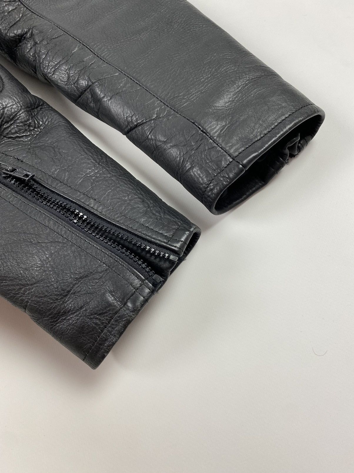 Vintage 1990’s Vintage Euro Style Heavy Leather Biker Jacket Size US M / EU 48-50 / 2 - 9 Thumbnail