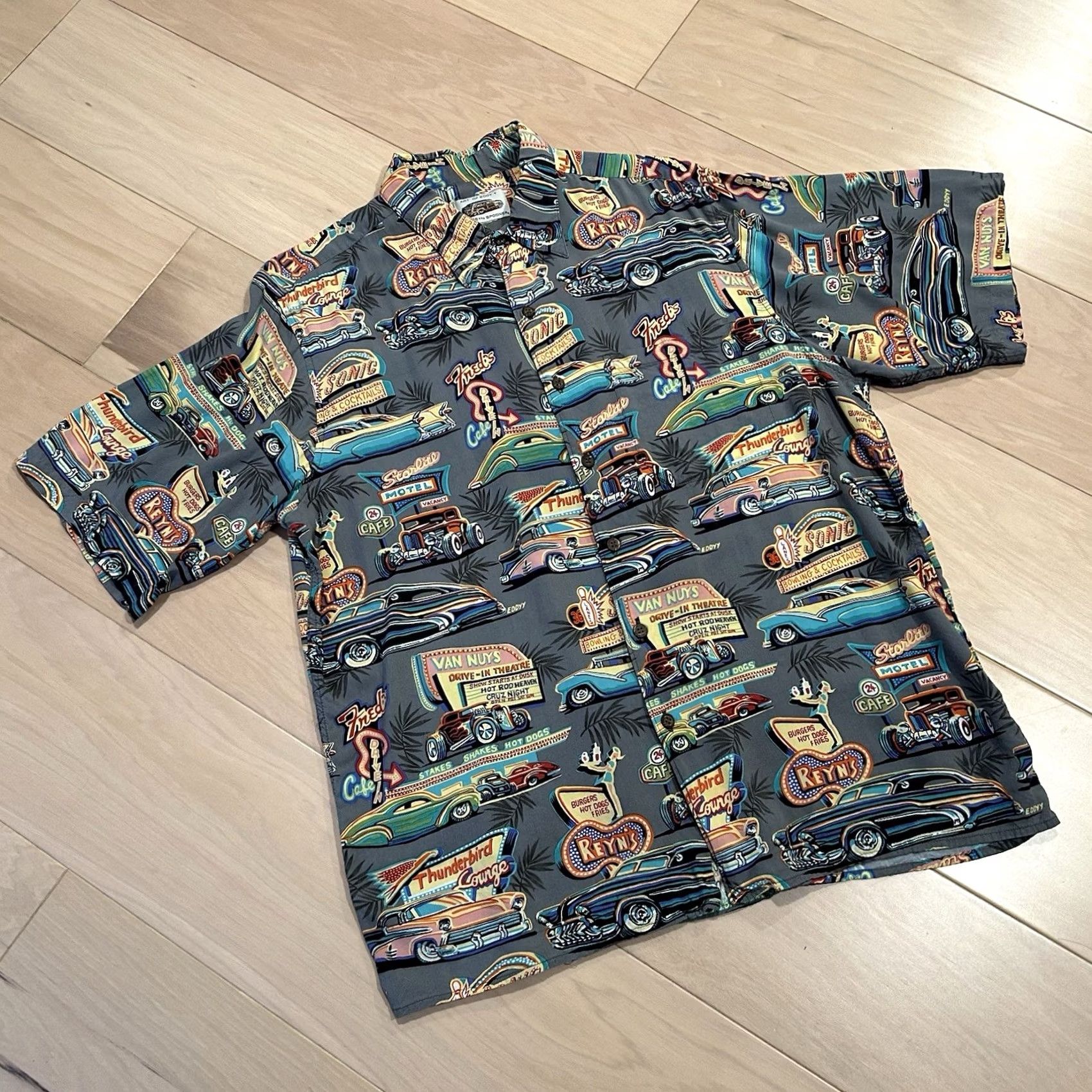 Reyn Spooner VINTAGE Reyn Spooner Hawaiian Button Up Shirt Cars Long Sleeve Men’s Large Size US L / EU 52-54 / 3 - 2 Thumbnail