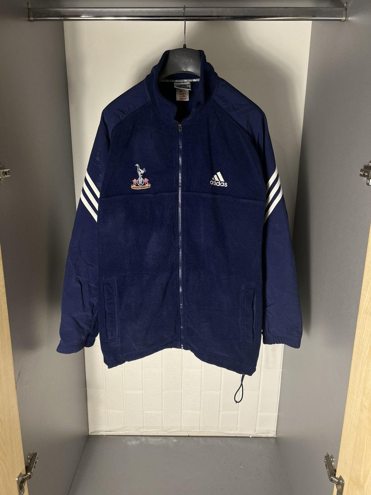Vintage VERY RARE ADIDAS FC TOTTENHAM HOTSPUR SOCCER JACKET RETRO Size US XL / EU 56 / 4 - 1 Thumbnail
