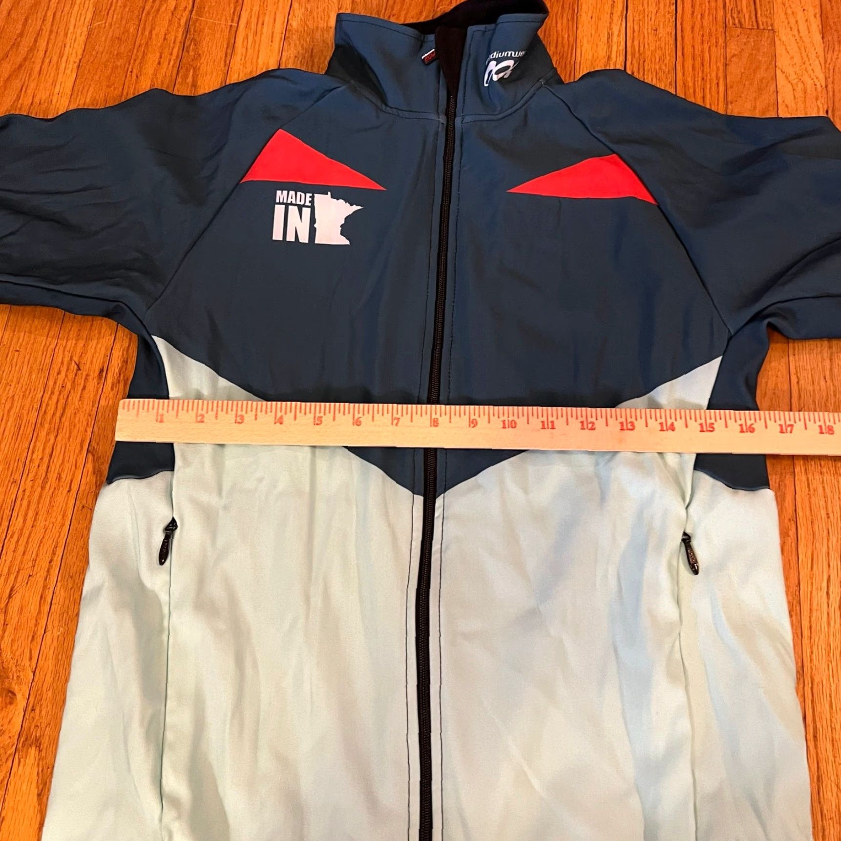 Vintage Podium Wear Jacket Unisex Adults XS Zip Performance Green Gray Running Coat Track Jacket Size XS / US 0-2 / IT 36-38 - 4 Thumbnail