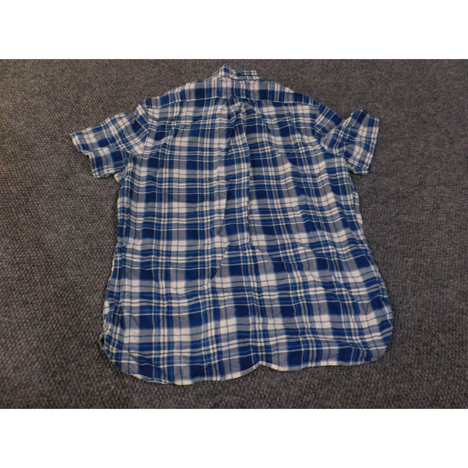 Ralph Lauren Ralph Lauren Shirt Mens Large Blue Plaid Short Sleeve Button-Up Pocket Casual Stretched Regular Collar Down Vintage No Size US L / EU 52-54 / 3 - 7 Thumbnail