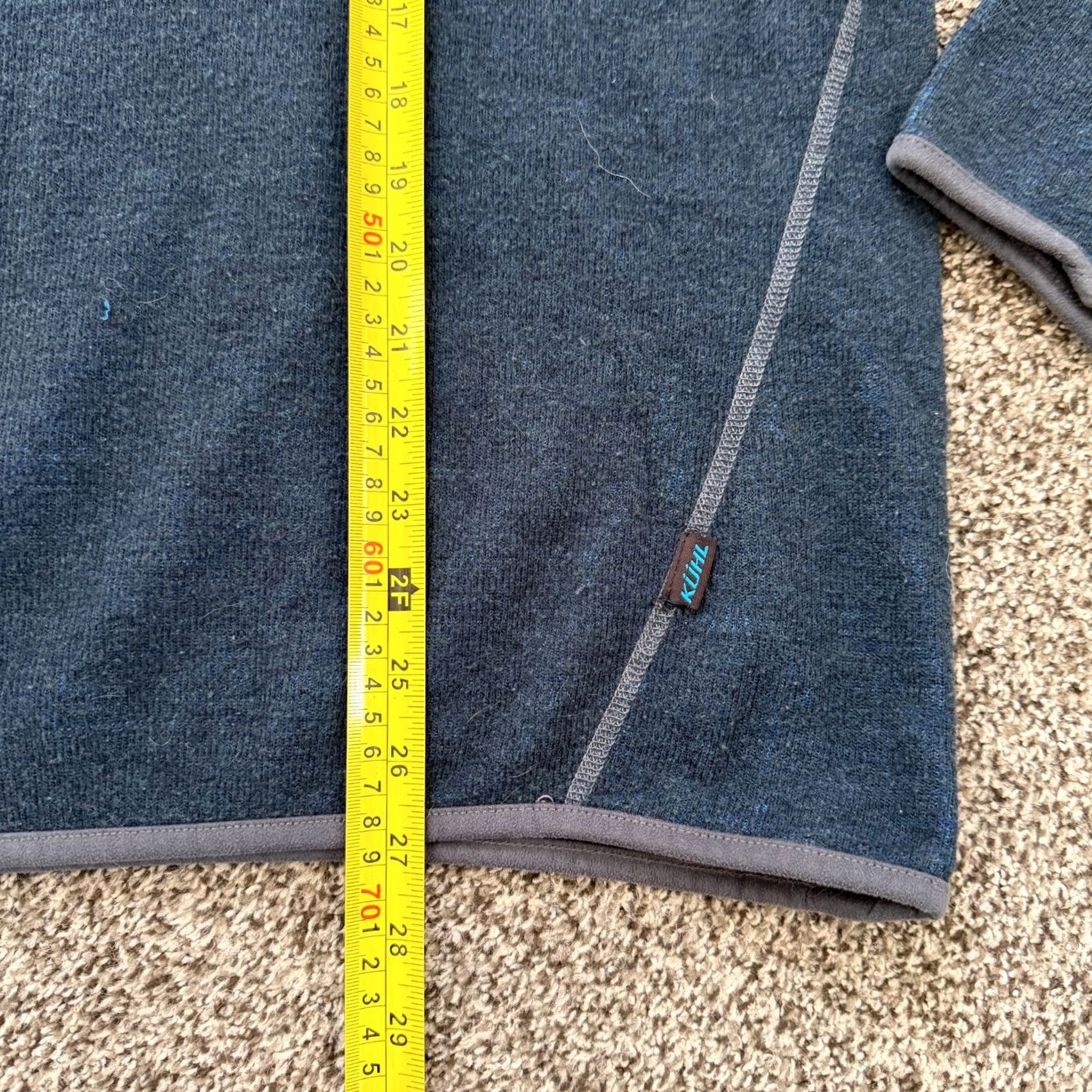 Vintage Kuhl Thor Pullover Chianti Fleece 1/4 Zip Blue Men's XL Wool Hiking Mock Neck Pullover Activewear Size US XL / EU 56 / 4 - 3 Thumbnail