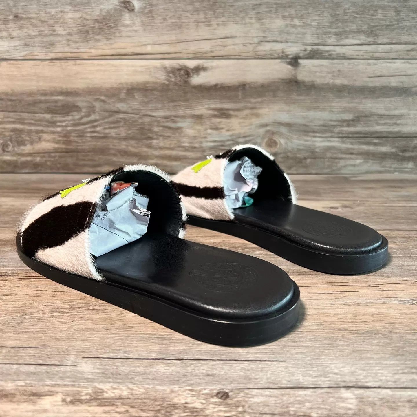 Chrome Hearts Chrome Hearts Colorblock Leather Flame Cross Slippers 39 Size US 6 / EU 39 - 4 Thumbnail