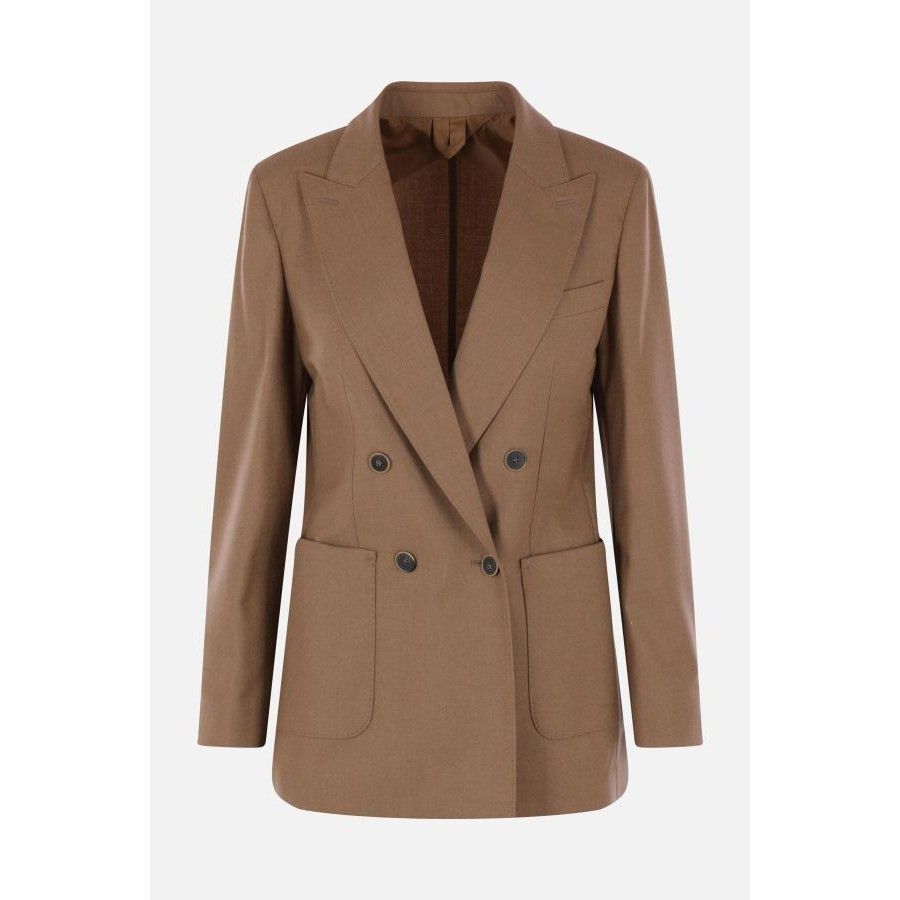 Max Mara MAX MARA Harald Brown Cashmere Double-Breasted Jacket New & Size M / US 6-8 / IT 42-44 - 1 Thumbnail