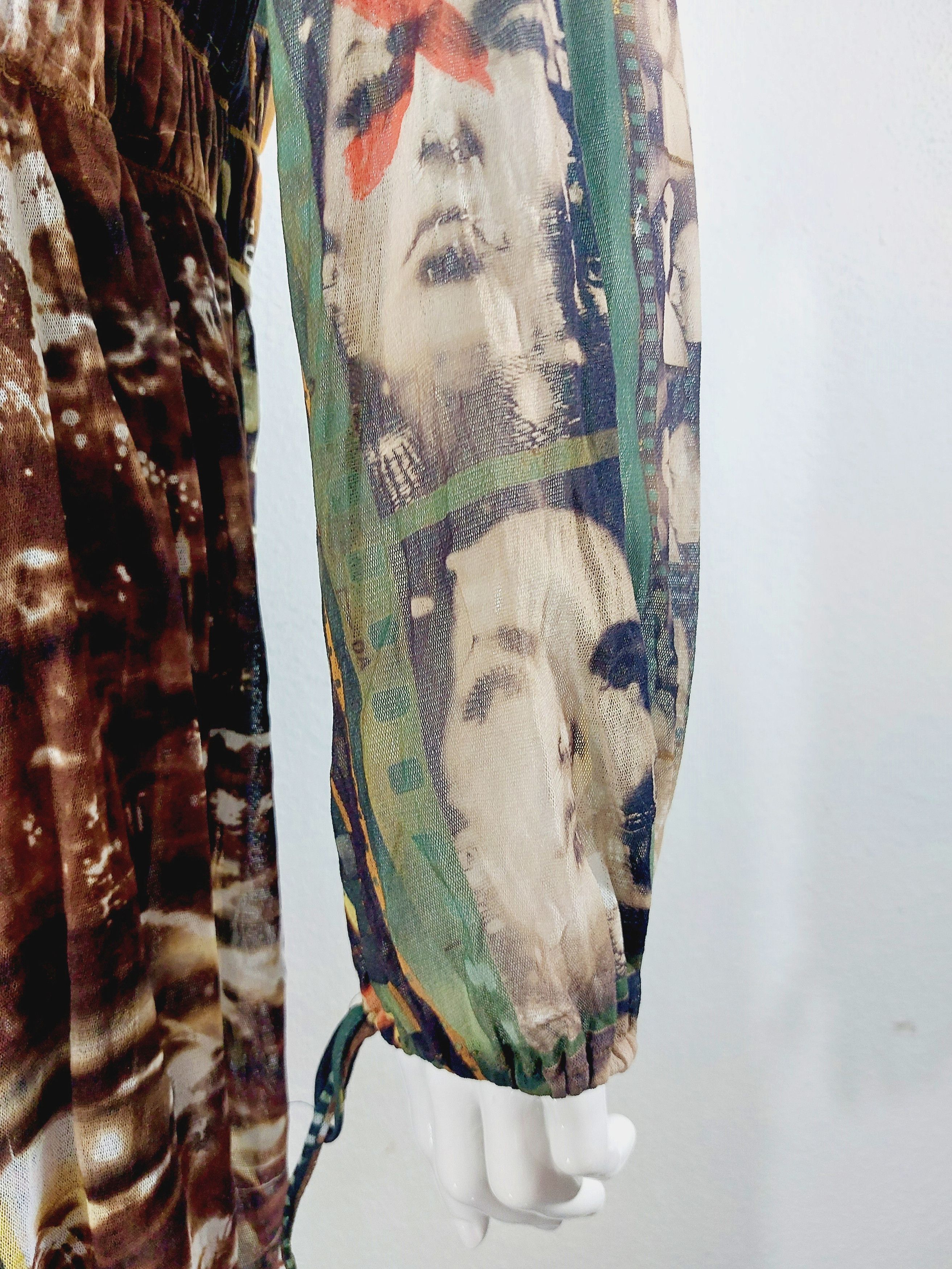 Jean Paul Gaultier Jean Paul Gaultier Faces Face Paris Cinema Mesh Dress Size L / US 10 / IT 46 - 10 Thumbnail