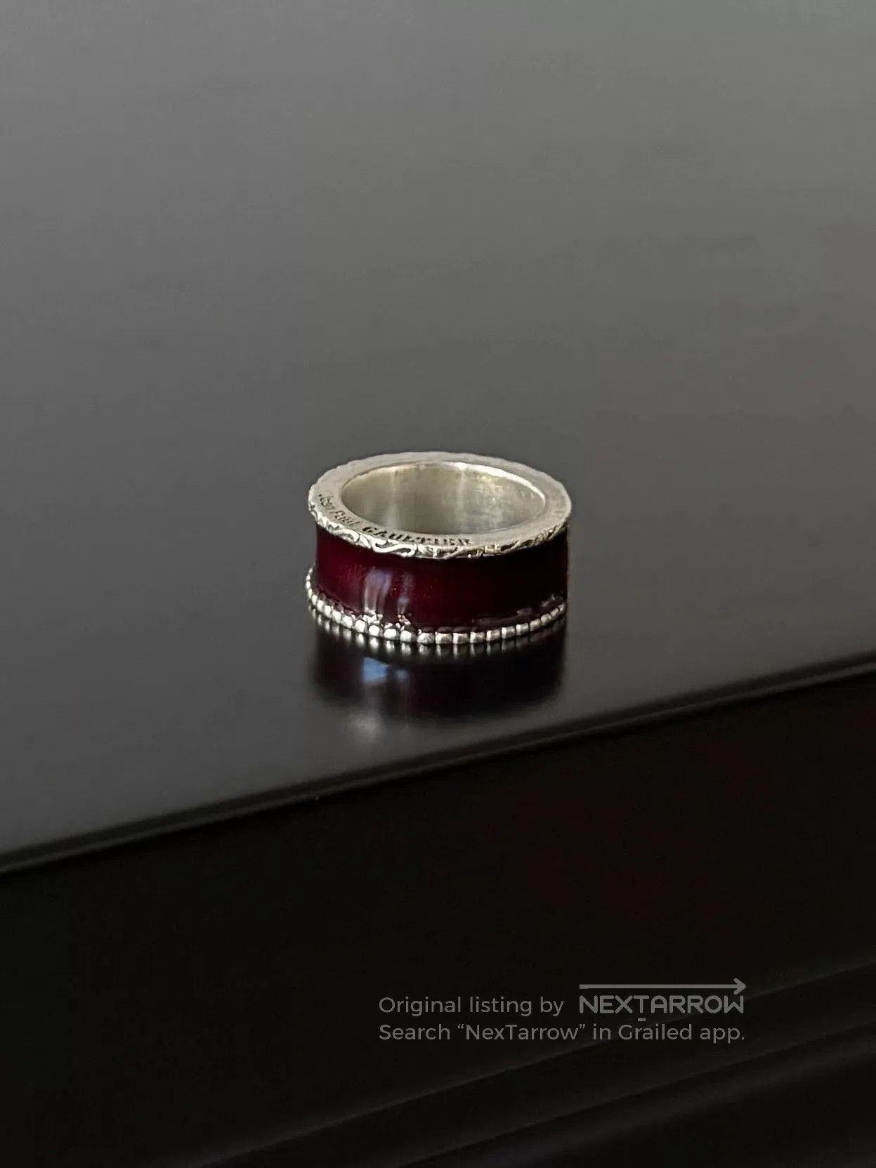 Jean Paul Gaultier Red Silver Ring.