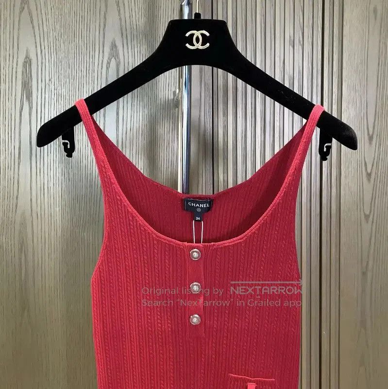 Chanel Chanel Red Cotton Blend Women's Pullover . Size S / US 4 / IT 40 - 2 Thumbnail