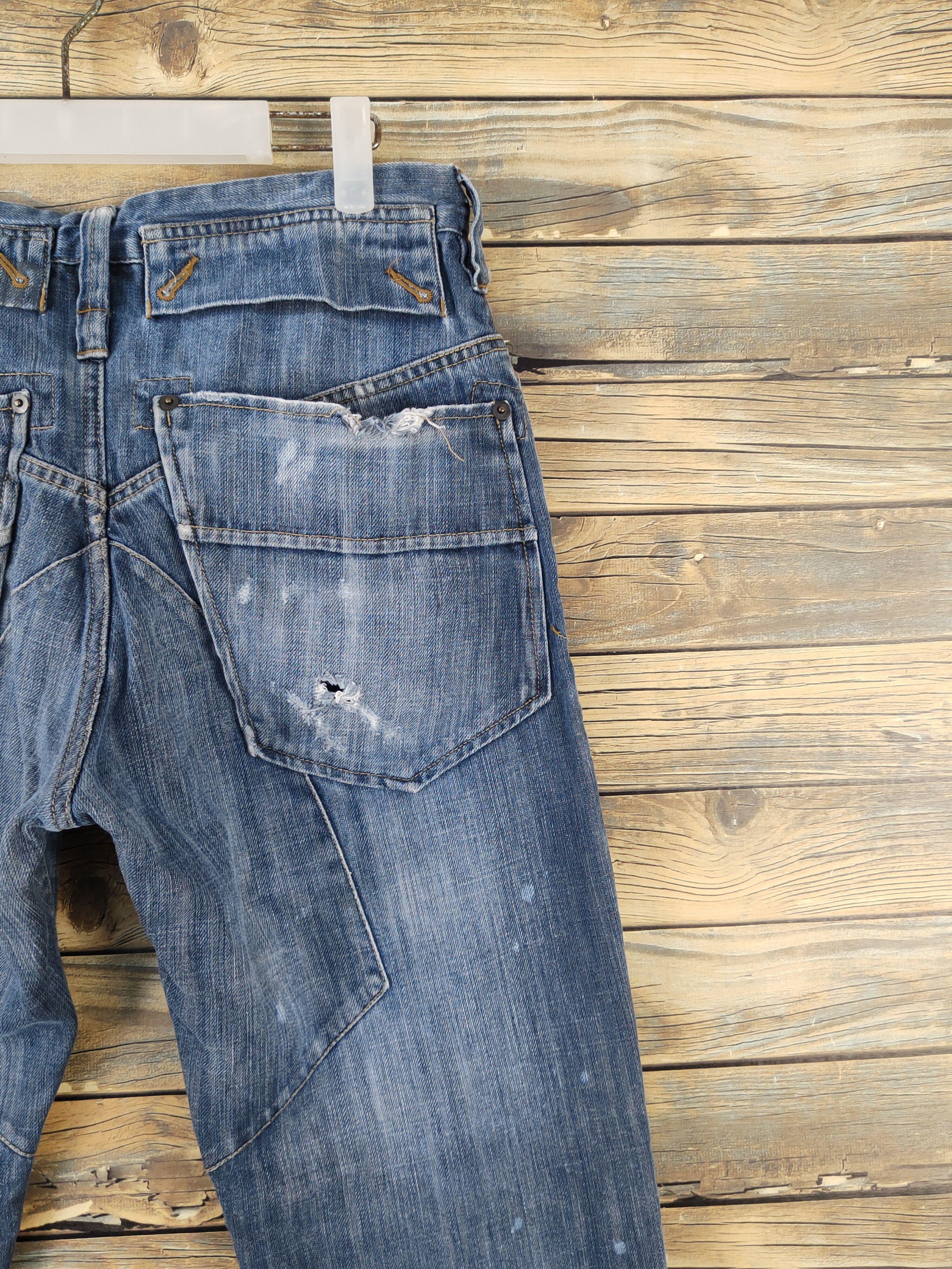 Avirex Avirex Blue multipocket Distressed Ripped denim Jeans #W1694 Size US 30 / EU 46 - 12 Thumbnail