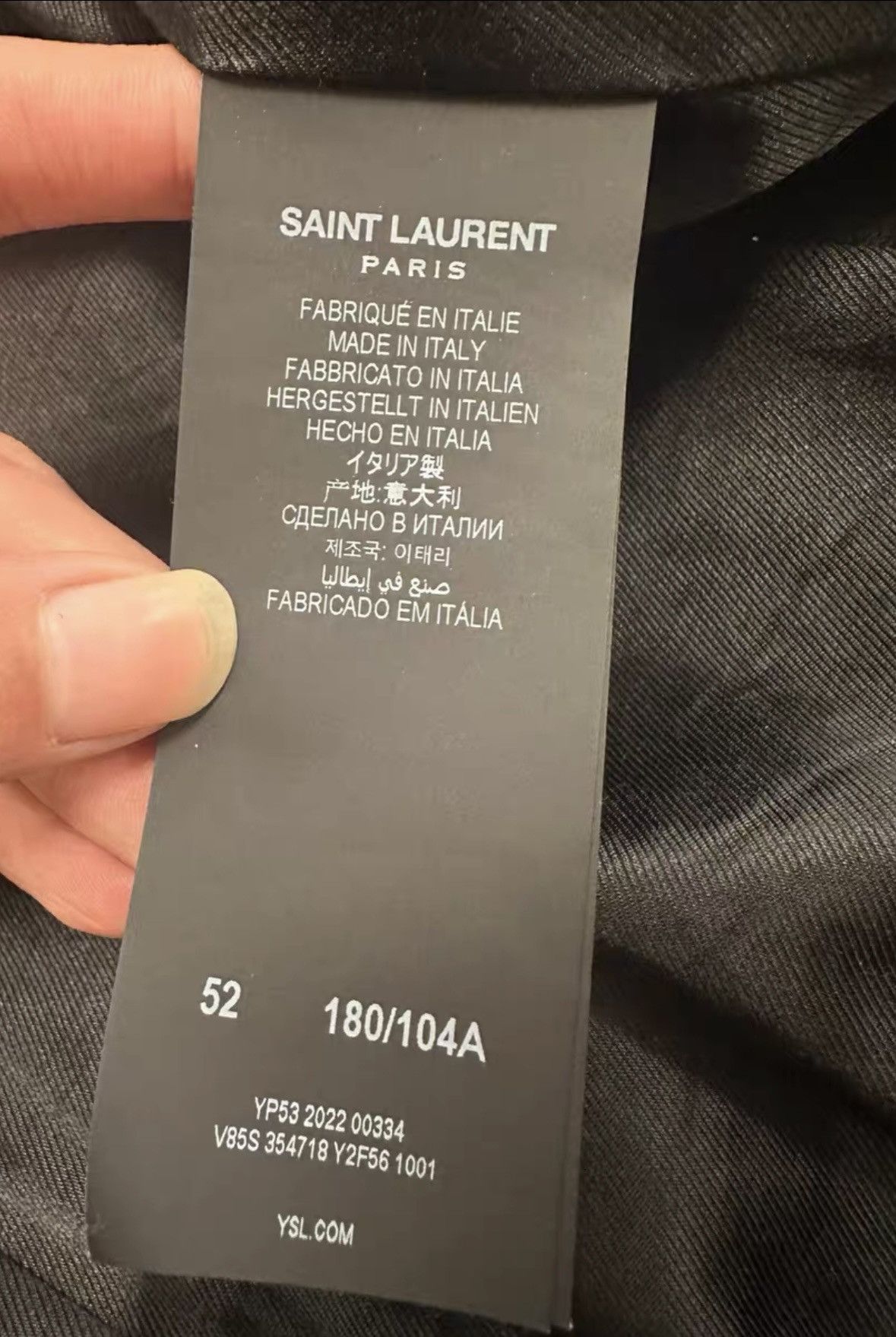 Saint Laurent Paris Saint Laurent SLP 22FW Teddy Black Spliced Varsity Jacket Size US L / EU 52-54 / 3 - 4 Thumbnail