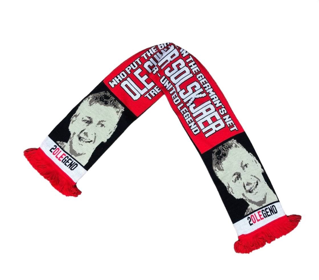 Vintage Rare! Vintage Manchester United Solskjaer Football Scarf Size ONE SIZE - 2 Thumbnail