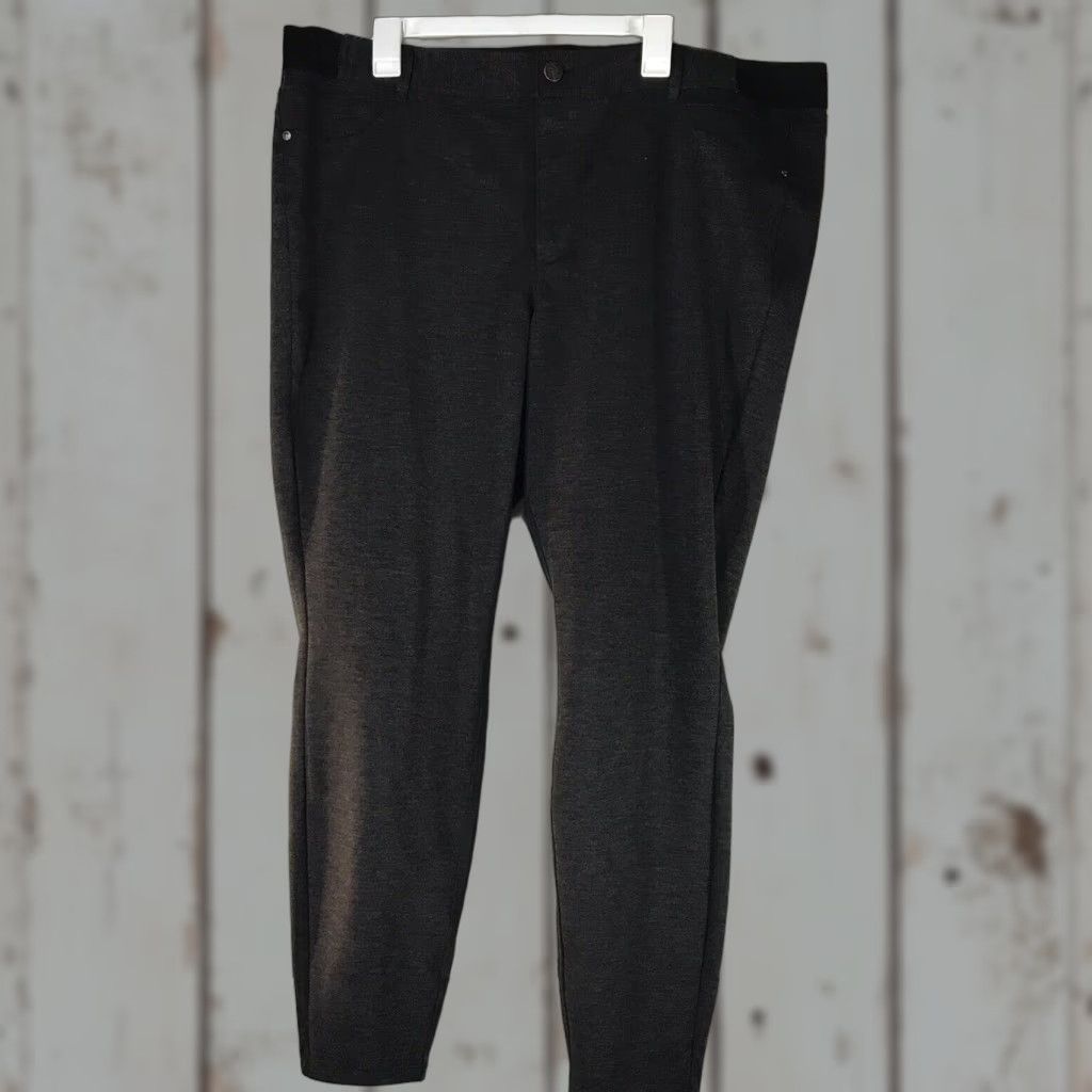 Vintage Simply Vera Vera Wang Gray Dress Pants Plus Size 2X Skinny Women's Workwear Size 40" / US 18 - 1 Thumbnail