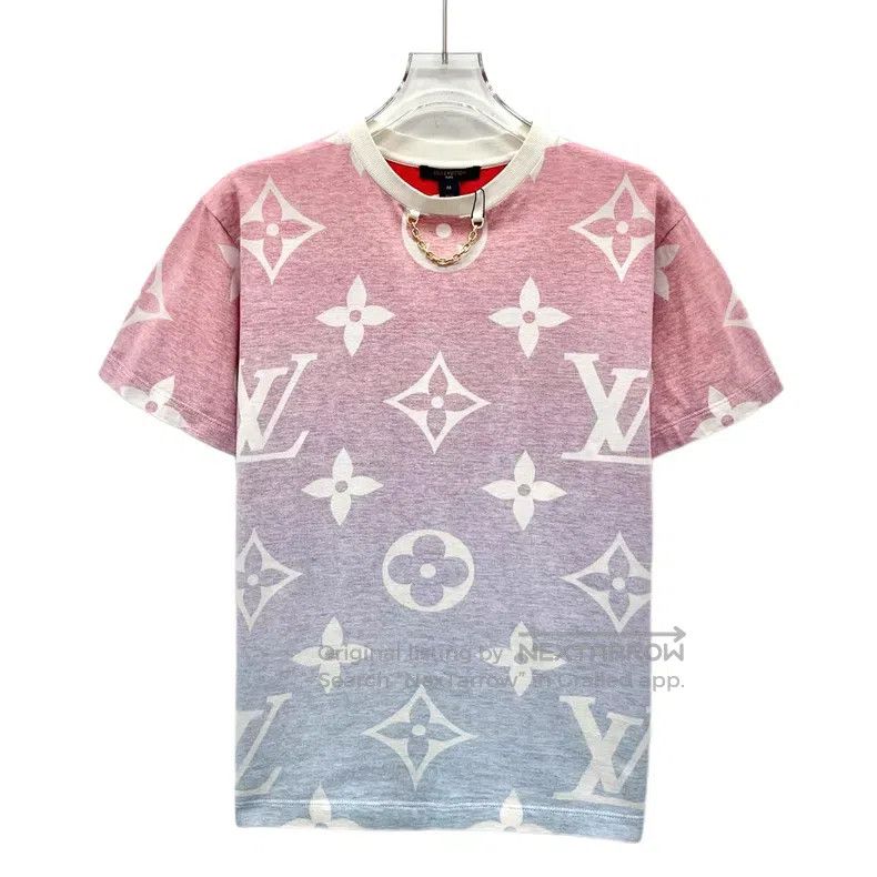 Louis Vuitton Louis Vuitton Gradient logo print cotton crewneck short sl Size US M / EU 48-50 / 2 - 1 Thumbnail