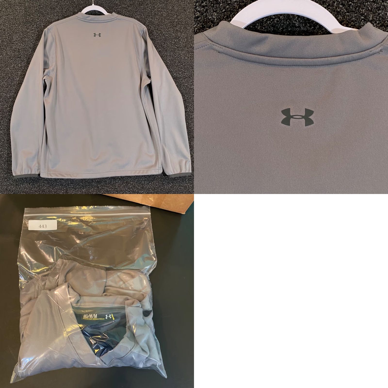 Under Armour Under Armour Jacket Mens M Gray Chest Pocket Zip V-Neck Baseball Outdoor Size US M / EU 48-50 / 2 - 8 Thumbnail