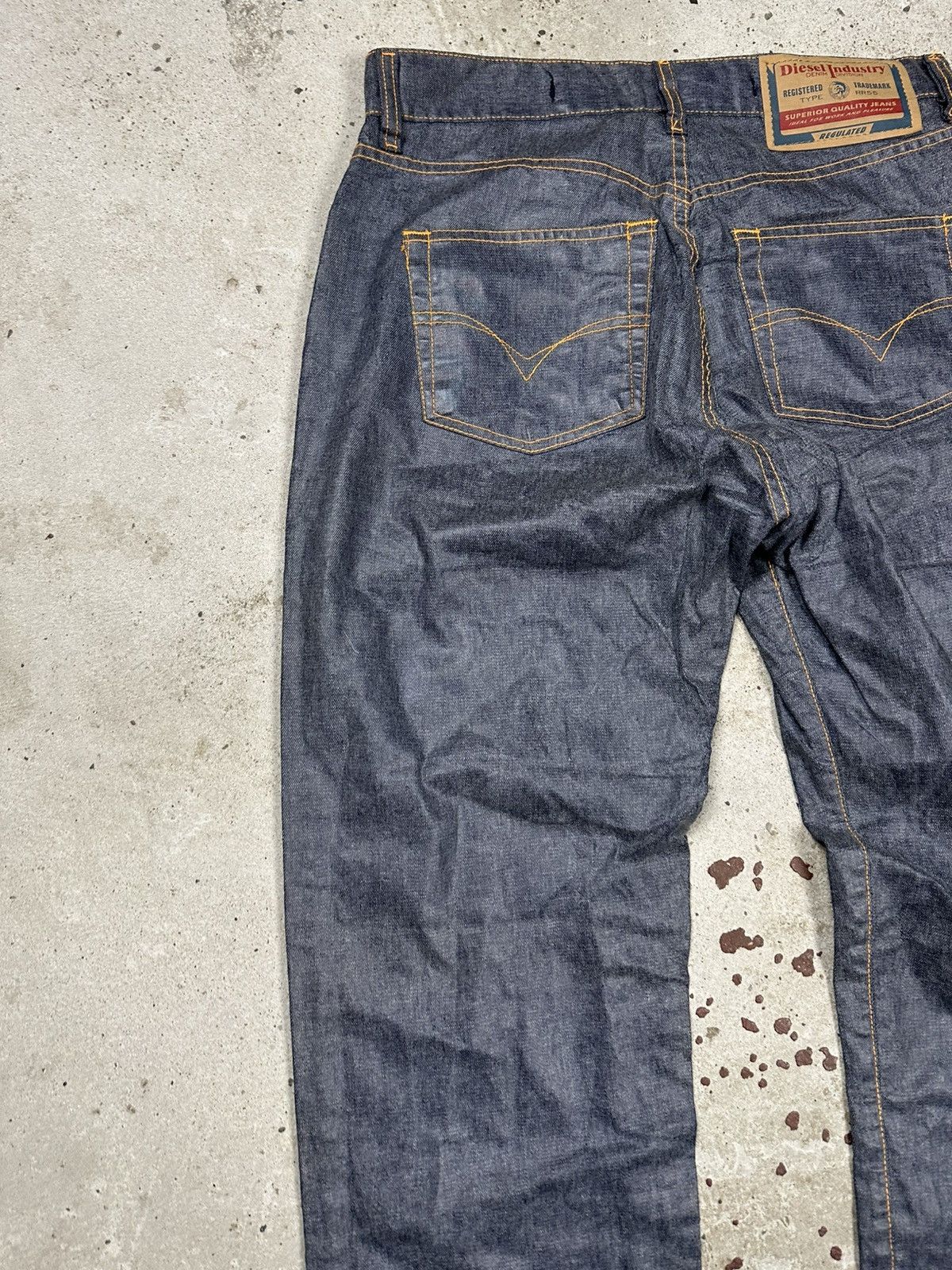 Diesel × Vintage Vintage Y2K Diesel Waxed Fellow Denim Pants Jeans Size US 30 / EU 46 - 15 Thumbnail