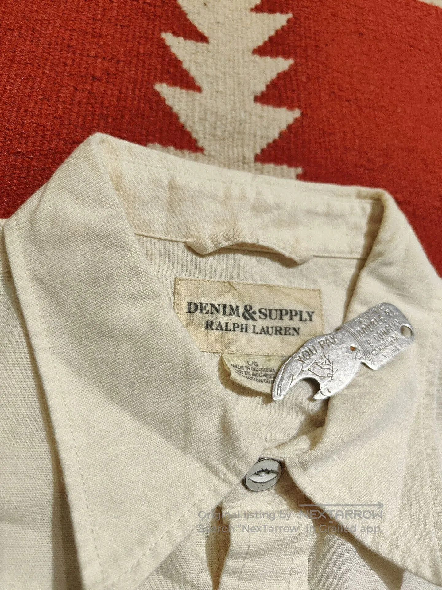 RRL Ralph Lauren Vintage RRL Tribal Patterned Shirt. Size US L / EU 52-54 / 3 - 4 Thumbnail