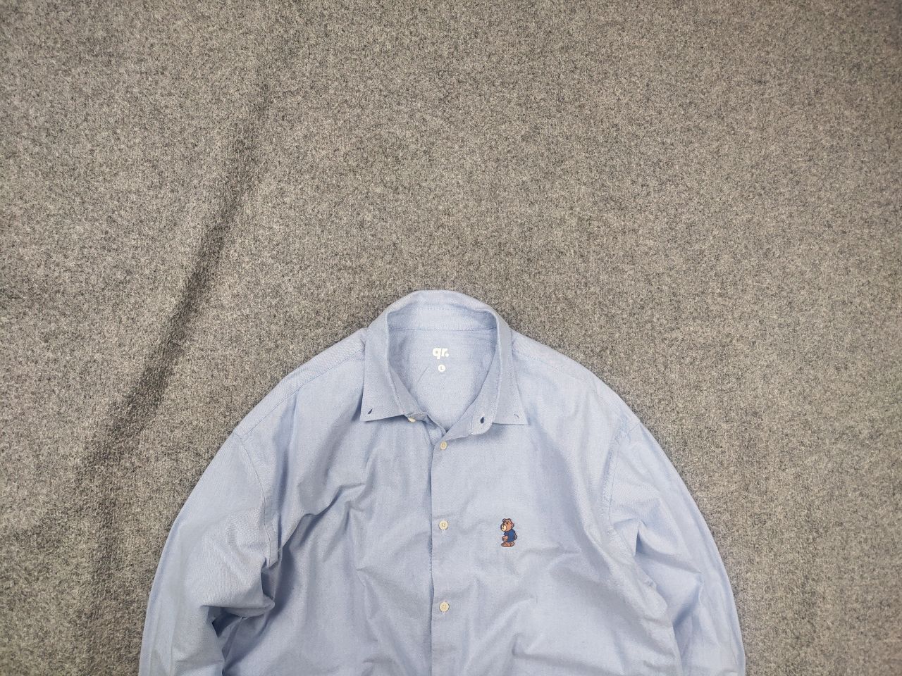 Japanese Brand QR. Design Casual blue Japan style Long sleeve button Shirt Size US L / EU 52-54 / 3 - 1 Thumbnail