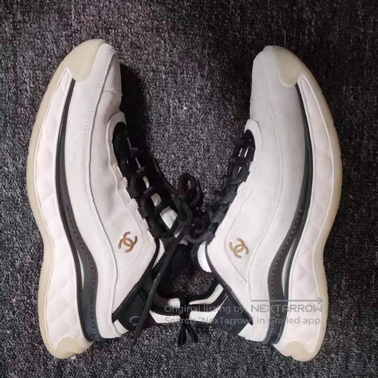 Chanel White Low-Top Sneakers. Size US 9 / EU 42 - 3 Thumbnail