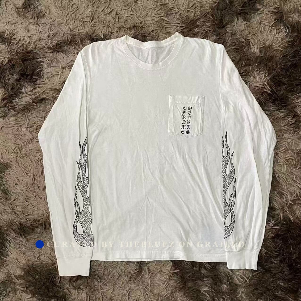 Chrome Hearts Miami Art Basel White Chrome Heart Longsleeve | Grailed