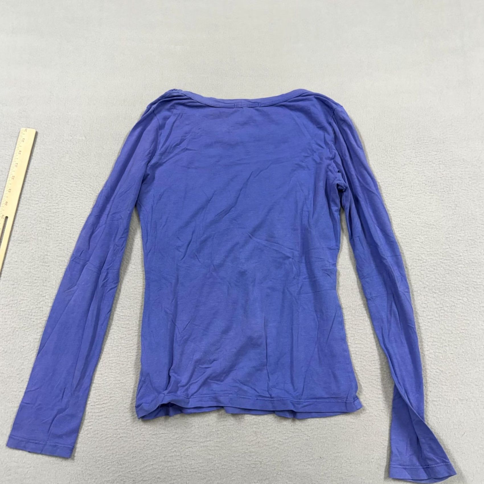 James Perse James Perse Shirt Womens 3 Blue Scoop Neck Long Sleeve Lightweight Basic Tee Size XS / US 0-2 / IT 36-38 - 5 Thumbnail