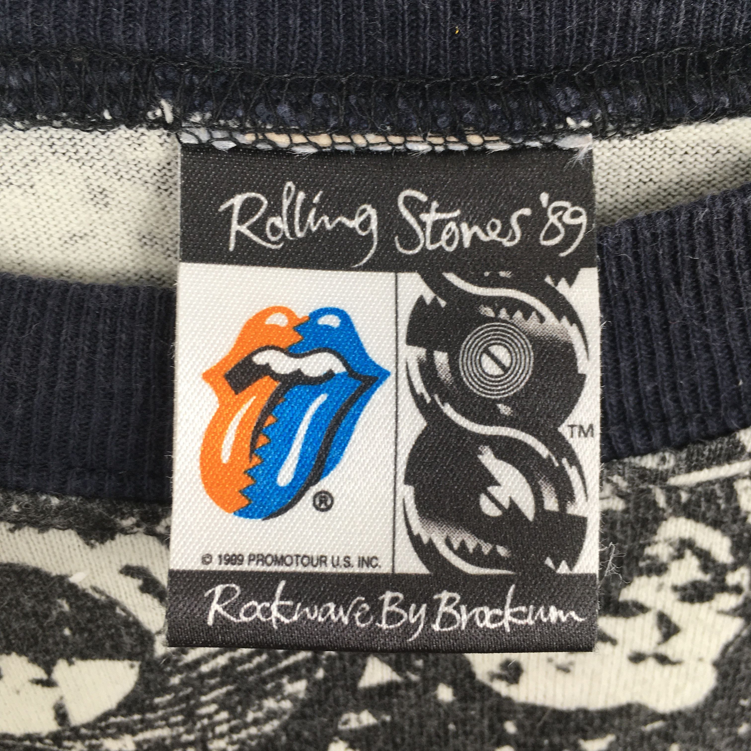 Band Tees × The Rolling Stones × Vintage Vintage 1989 The Rolling Stones Overprinted T shirt Large Size US L / EU 52-54 / 3 - 5 Thumbnail