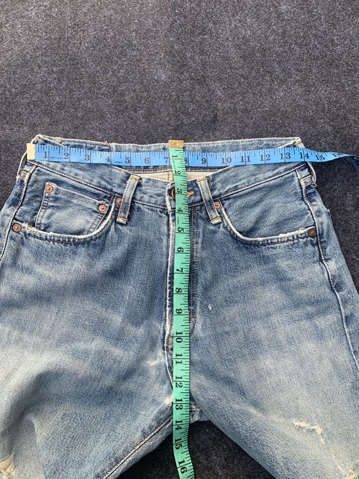 Edwin DISTRESSED EDWIN 505X SELVEDGE. Size US 28 / EU 44 - 8 Thumbnail