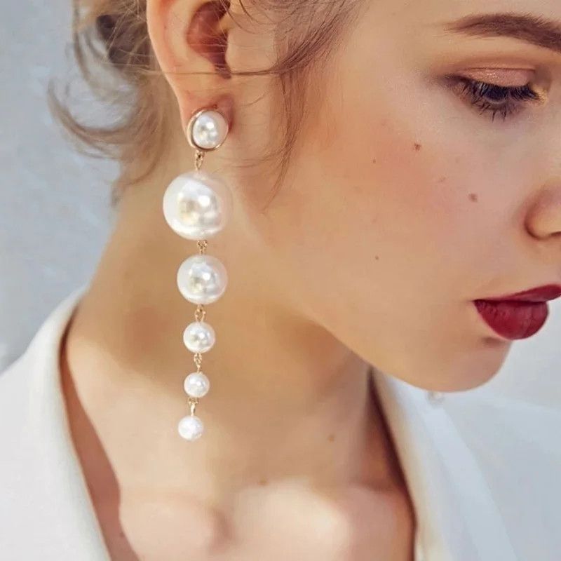 Other Simulated Pearl Tassel Drop Earring Size ONE SIZE - 1 Thumbnail