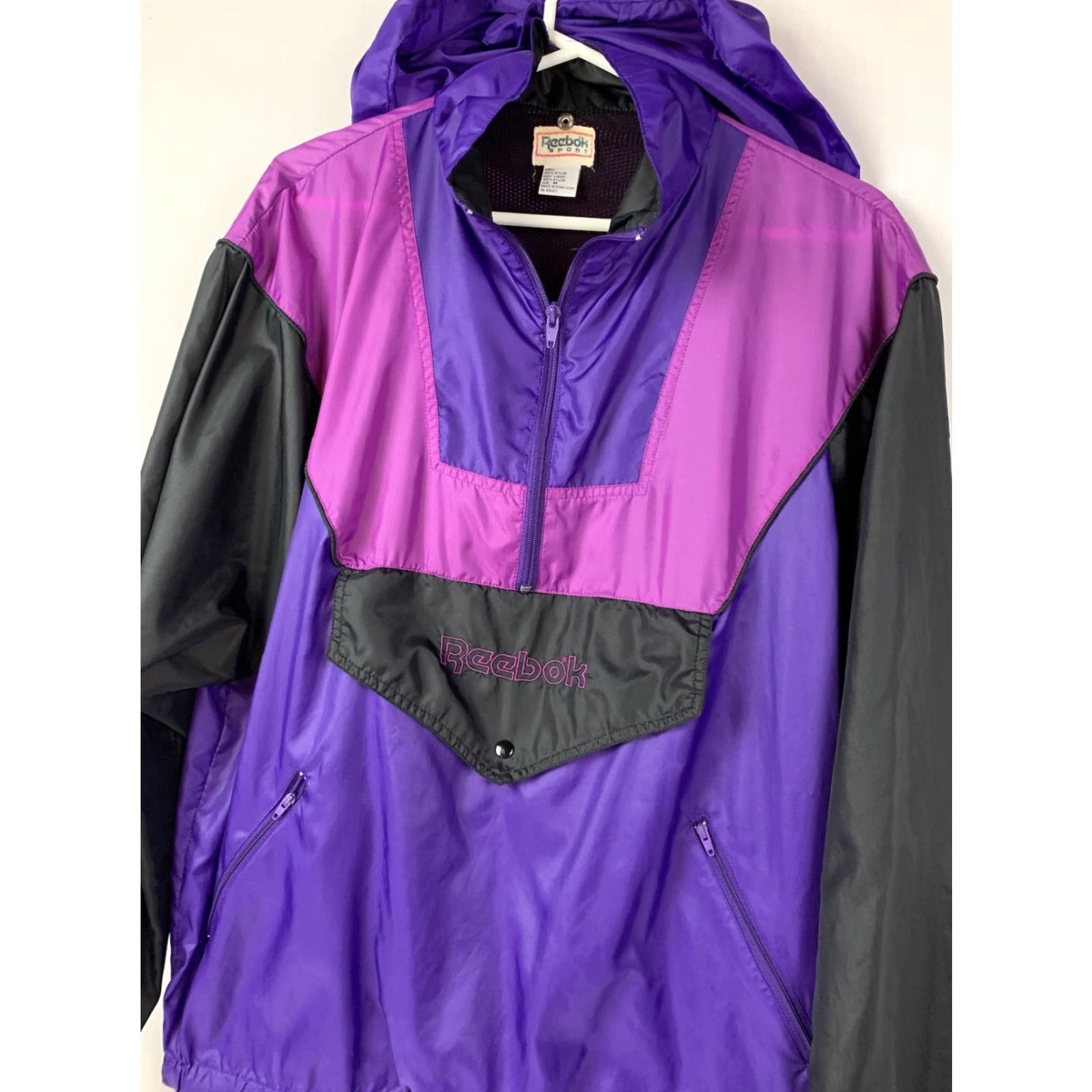 Reebok VINTAGE Reebok Jacket Windbreaker Pullover Embroidered Logo Medium 80s 90s Size US M / EU 48-50 / 2 - 2 Thumbnail