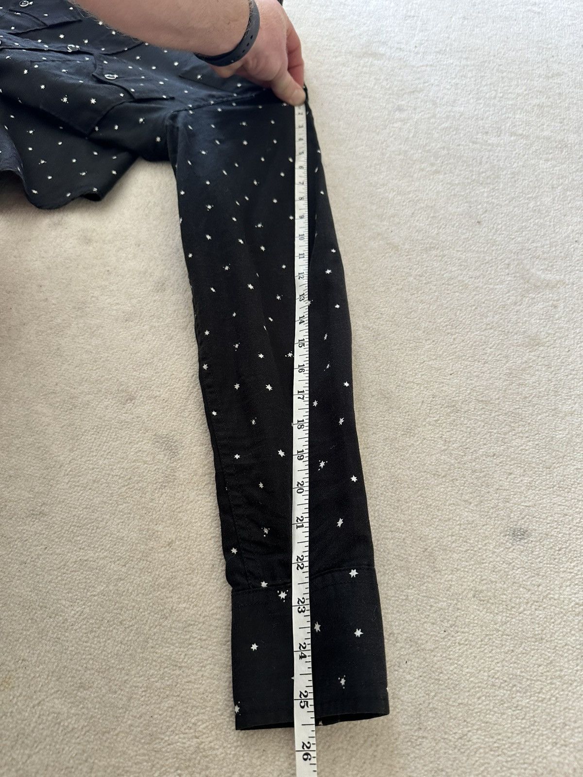 Saint Laurent Paris Grail SS16 Saint Laurent black shirt white star polka dot S Size US S / EU 44-46 / 1 - 10 Thumbnail