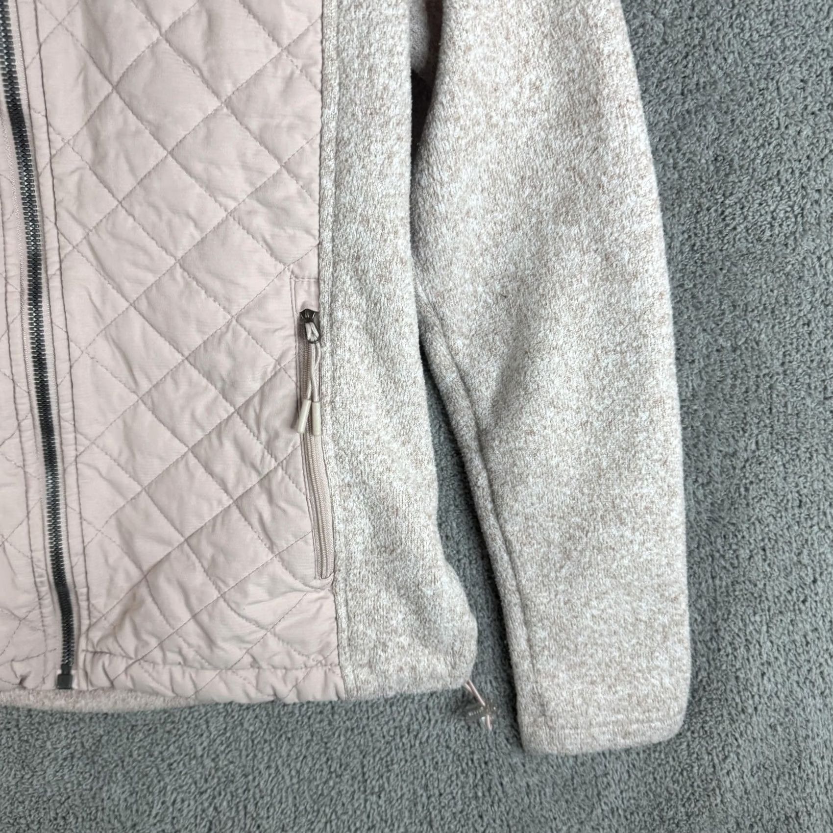 New Balance New Balance Jacket Womens M Pink Hooded Fleece Full Zip Quilted Running & Training Size M / US 6-8 / IT 42-44 - 3 Thumbnail
