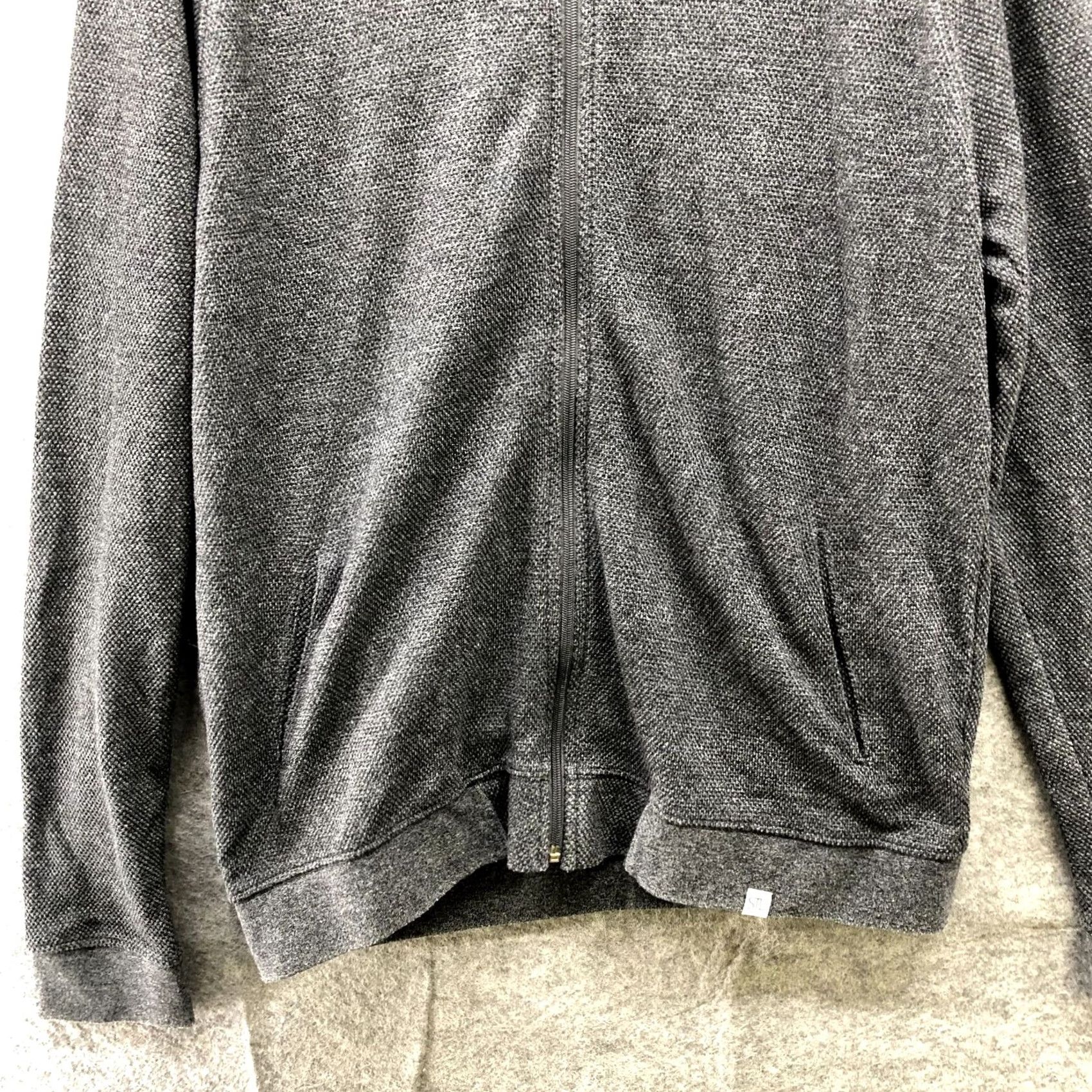 Vintage Steel & Jelly Full Zip Sweater Mens L Gray Knit Cotton Blend Textured Knit Slub Casual Crew Neck Size US L / EU 52-54 / 3 - 4 Thumbnail
