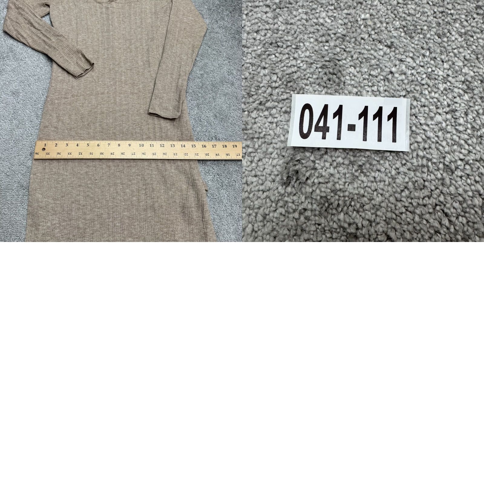 Asos ASOS Maternity Ribbed Knit Midi Dress Women 6 Brown Long Sleeve Side Slit Dress Size M / US 6-8 / IT 42-44 - 10 Thumbnail