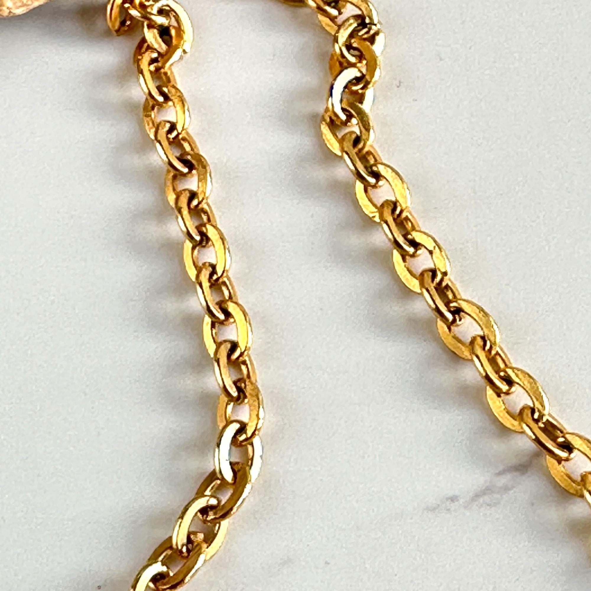 Vintage Gold Plated Oval Link Chain Necklace 18" with Hook Clasp Size ONE SIZE - 6 Thumbnail