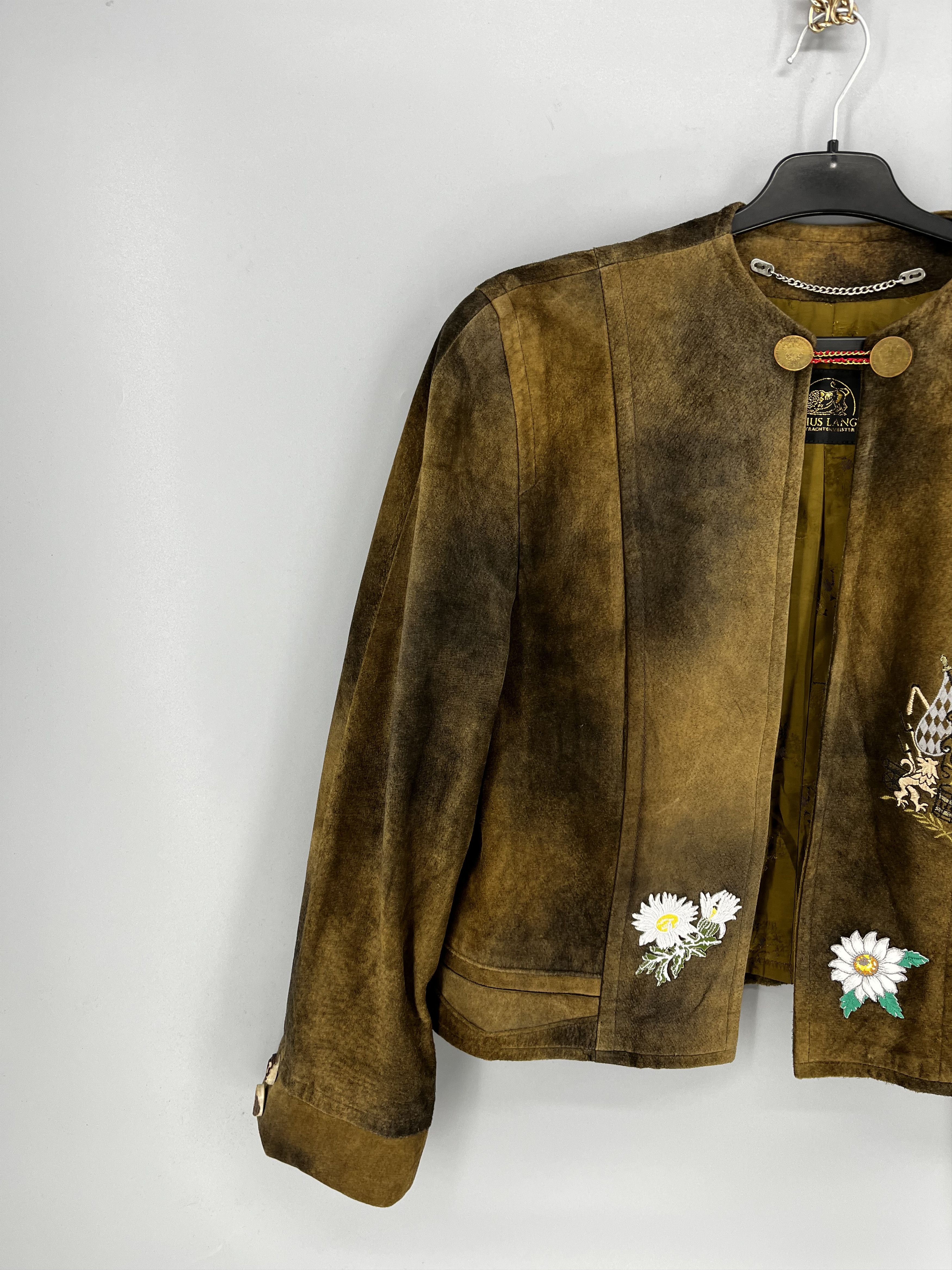 Vintage Vintage Julius Lang Bavarian Leather Jacket Trachten Style Size S / US 4 / IT 40 - 4 Thumbnail