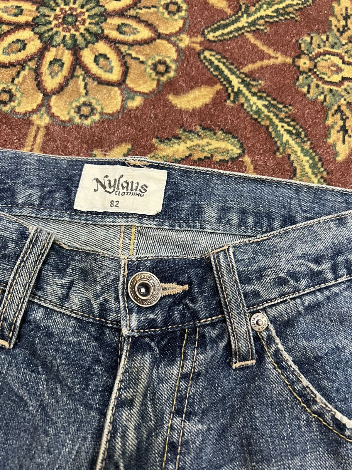 Japanese Brand Nylaus Clothing Distress Short Jean Size US 31 - 9 Thumbnail