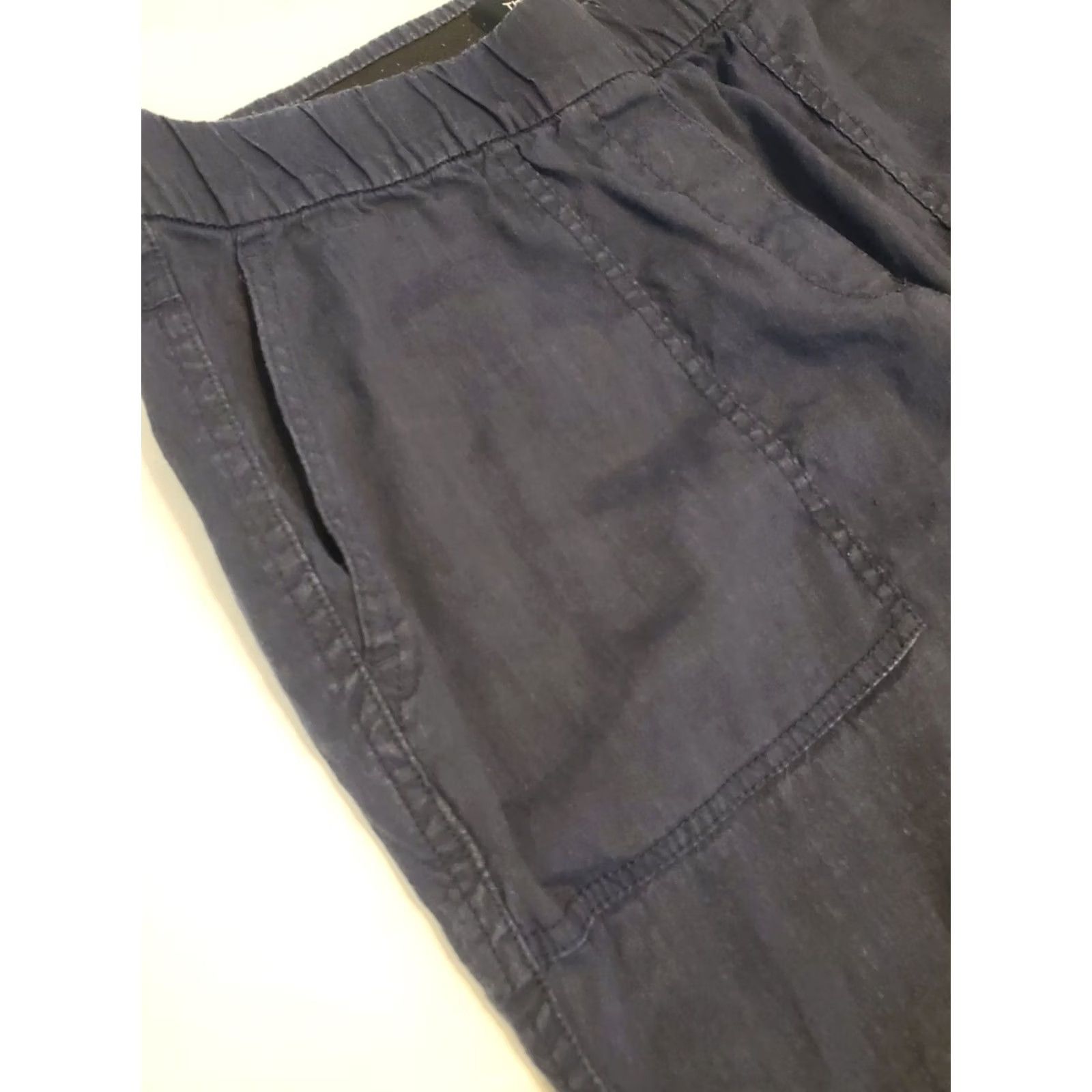 Theory THEORY Northsound Linen Blend Joggers Pants Navy Blue Size 8 Crunch Size 30" / US 8 / IT 44 - 5 Thumbnail
