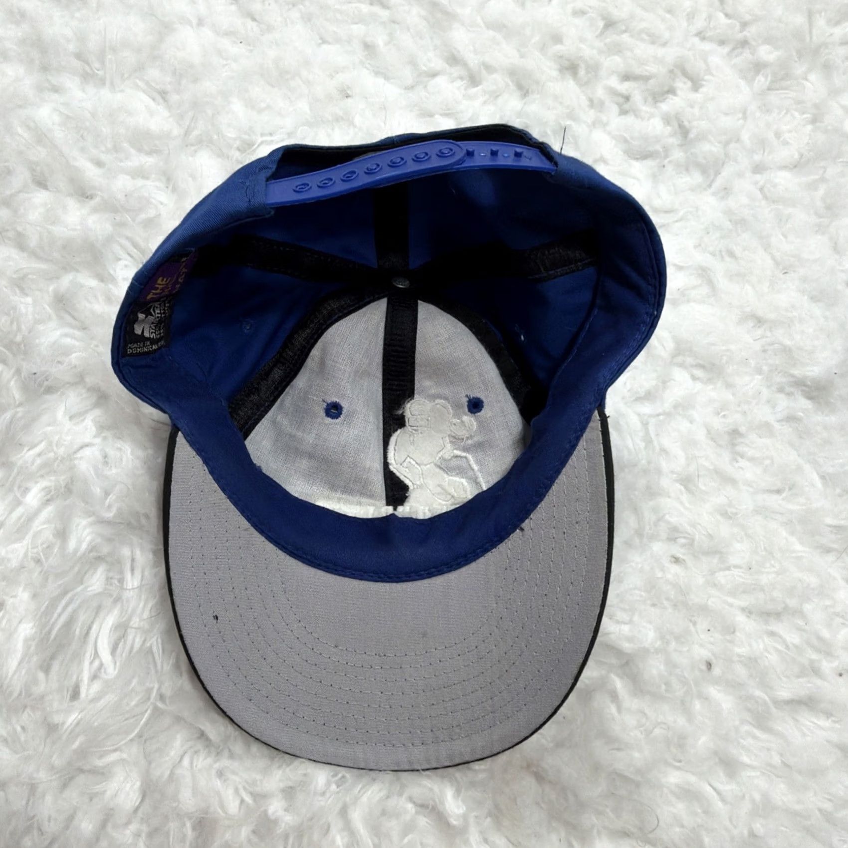 Starter VINTAGE STARTER Hat Denver Cowboys NFL Emmitt Smith Snapback Emmitt Zone Dallas Cowboys 90s Mens Adjustable Blue Twill Cotton Polyester Snapback Hat Size ONE SIZE - 4 Thumbnail