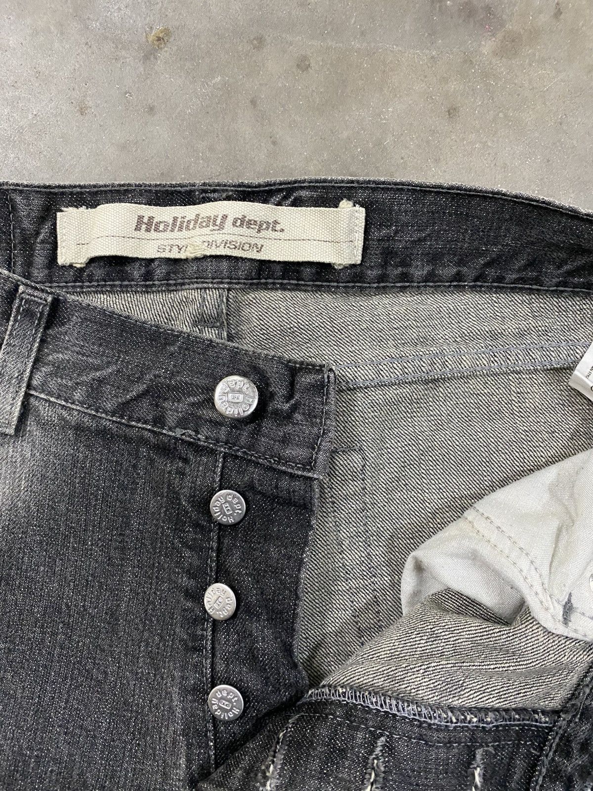 Seditionaries Flare Jeans Holiday Dept 2 Tone Black Italian Style @317 Size US 31 - 6 Thumbnail