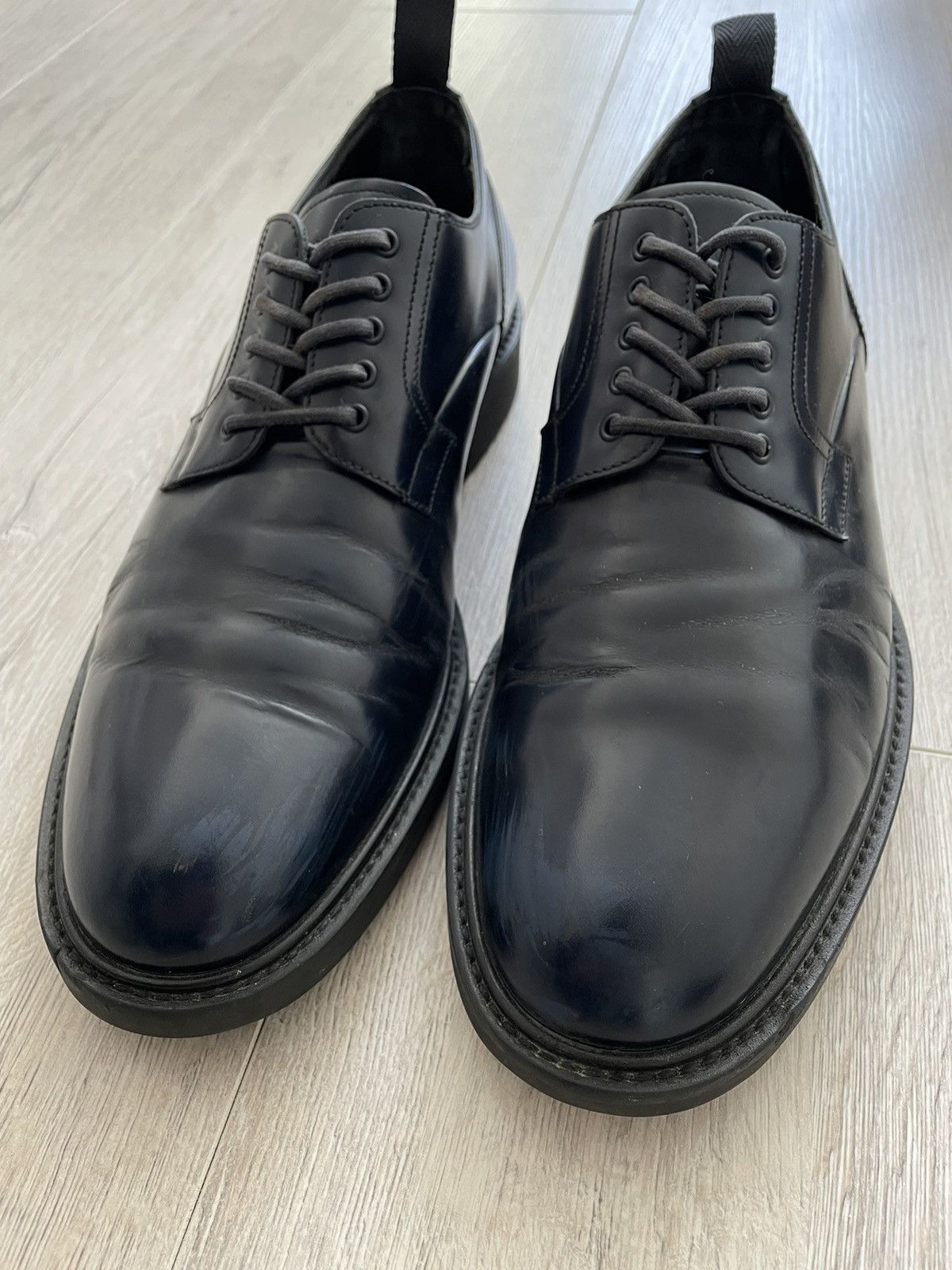 Dior Dior Patent Leather Distressed Lace Up Bee Logo Derby Size US 9.5 / EU 42-43 - 4 Thumbnail