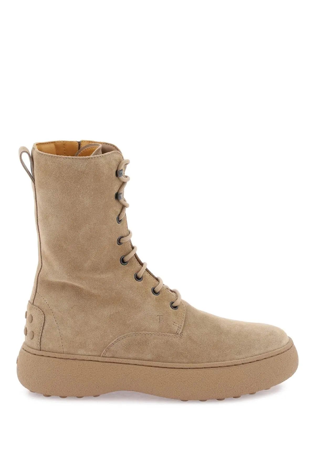 image of Tods O1S22I1N1223 Lace-Up Ankle Boots In Beige, Women's (Size 7)
